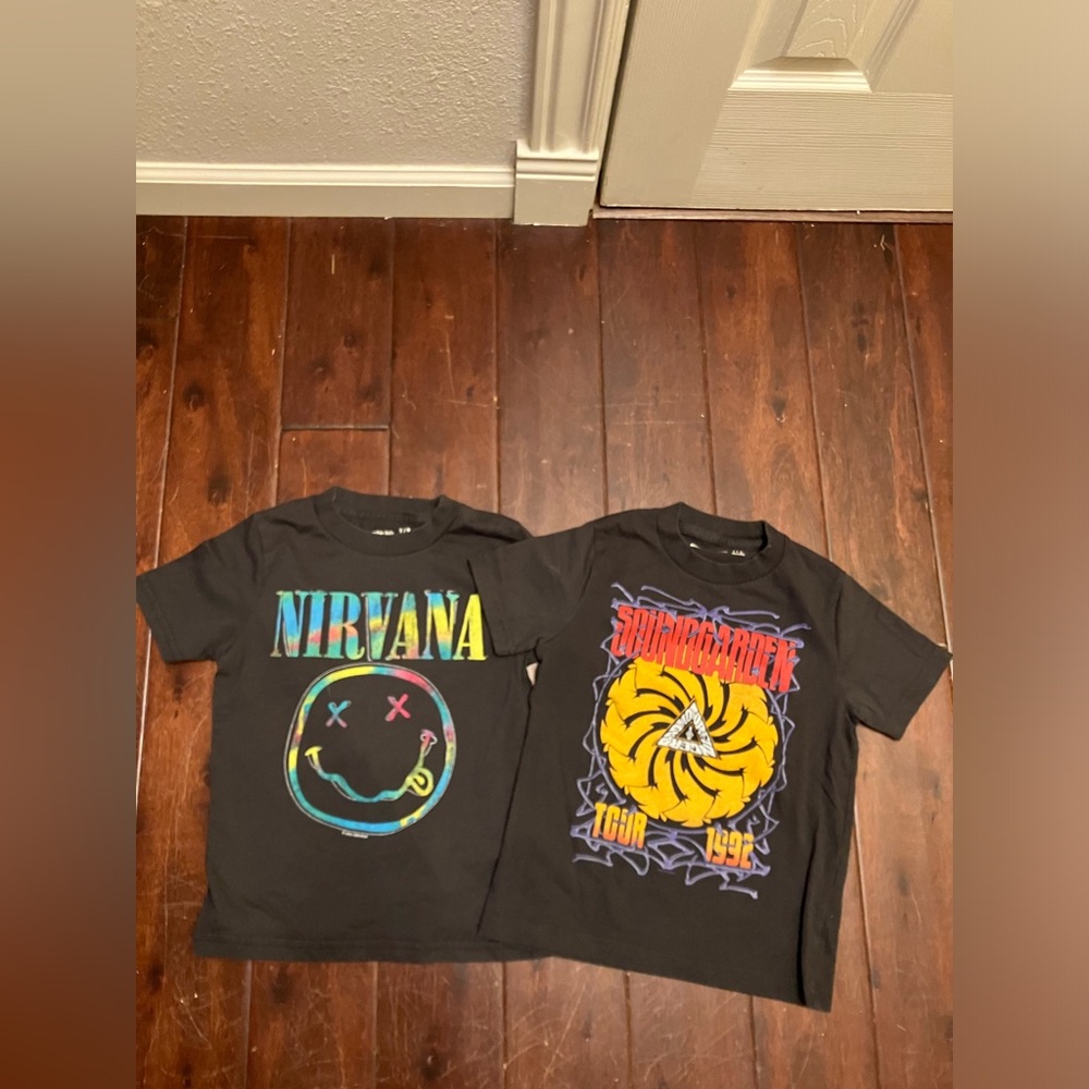 Abercrombie & Fitch Nirvana Sound Garden Kids Shirts